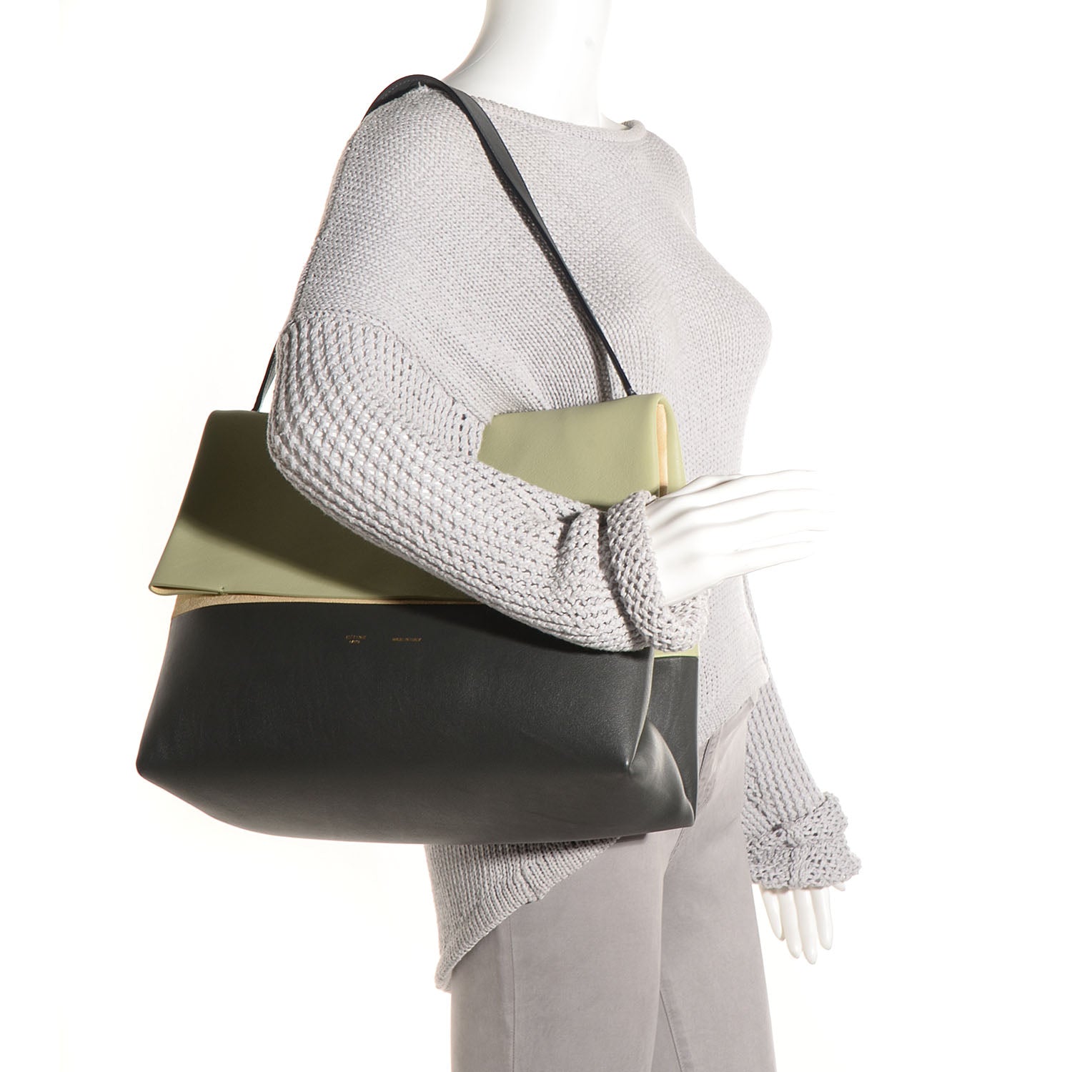 Celine Calfskin All Soft Shoulder Bag Pistachio 2 of 8