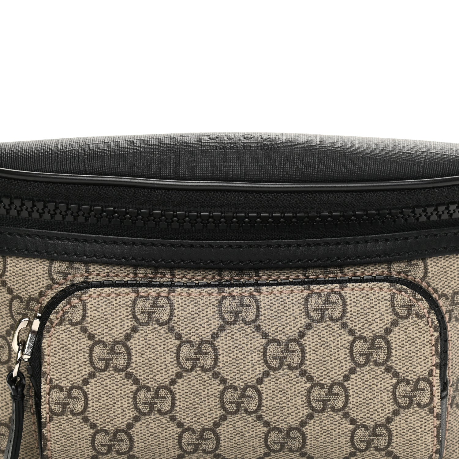 Gucci GG Supreme Monogram Belt Bag Black 8 of 11