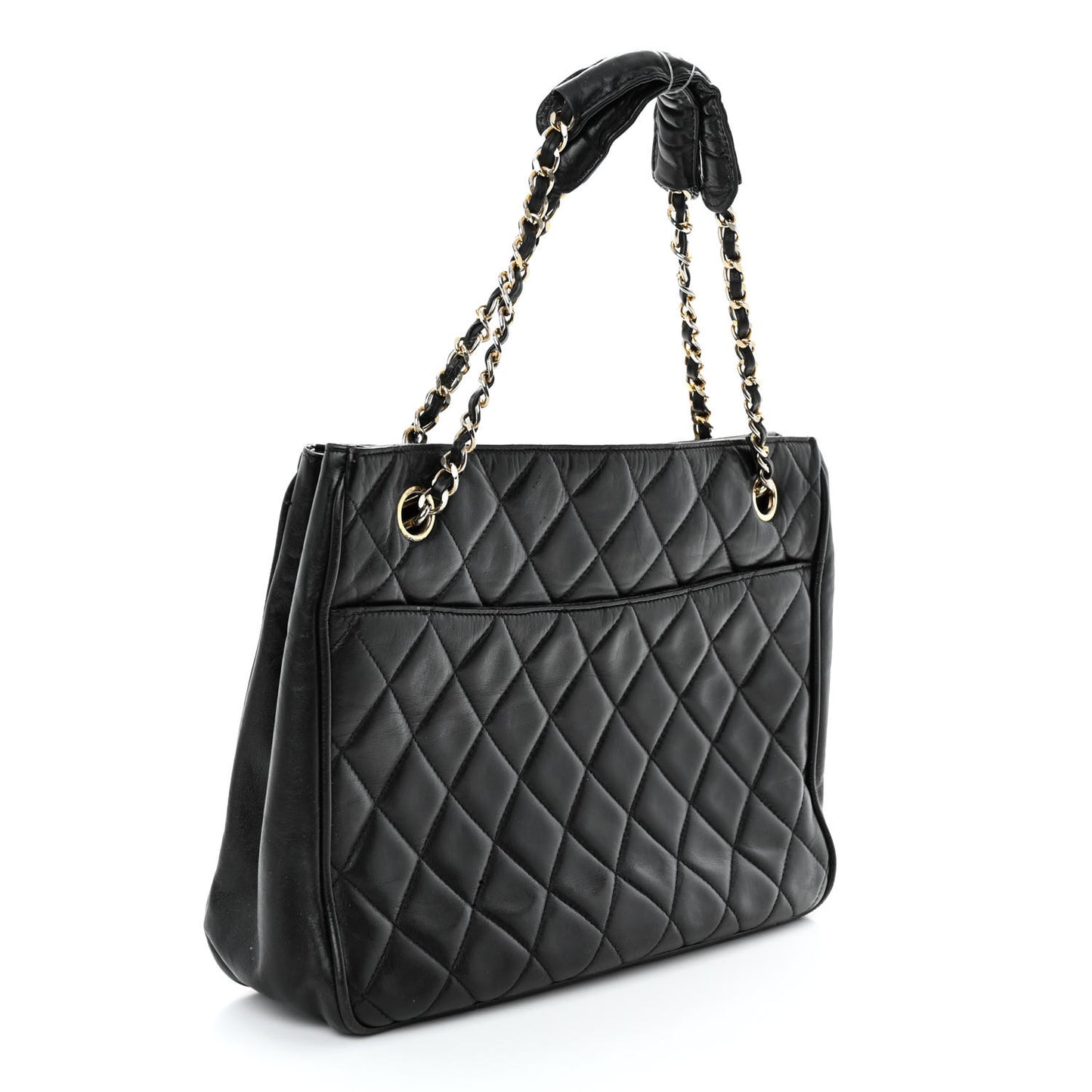 Lambskin Quilted Shoulder Bag Black