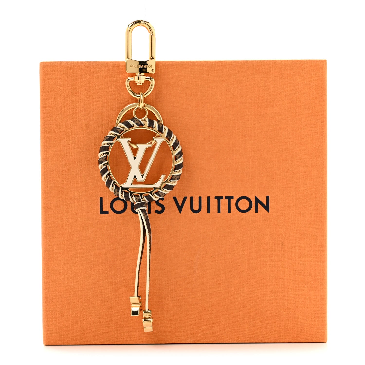Louis Vuitton Metal Monogram Lambskin Enamel Very Bag Charm Key Holder White 4 of 4