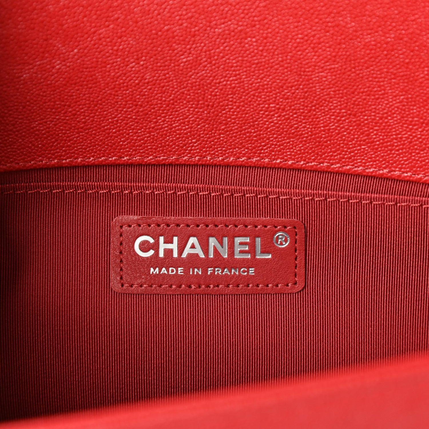 Chanel Caviar Quilted Medium Boy Flap Red 6 of 10