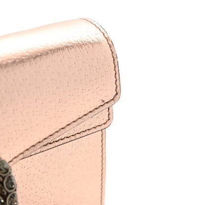Gucci Metallic Calfskin Super Mini Dionysus Shoulder Bag Rose Gold 10 of 12