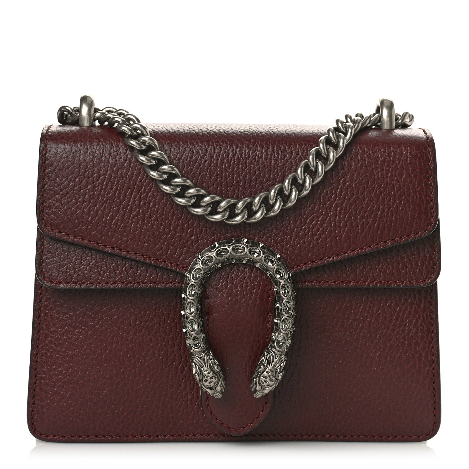 Gucci Dollar Calfskin Crystal Mini Dionysus Shoulder Bag Vintage Bordeaux 1 of 9
