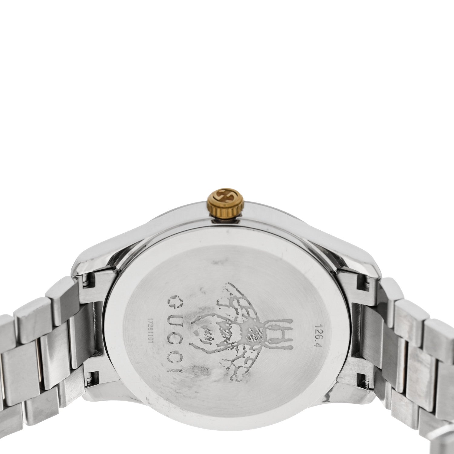 Gucci Stainless Steel 38mm G-Timeless Two Tone Cat Quartz Watch 4 of 5