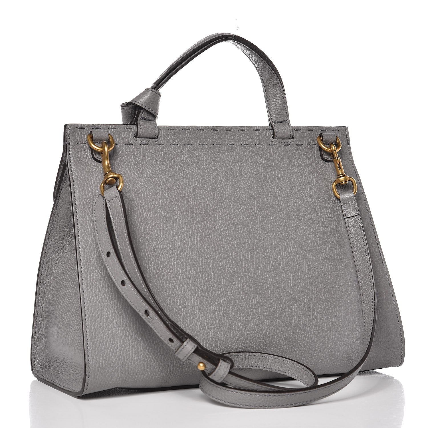 Gucci Cellarius Calfskin Small GG Marmont Top Handle Bag Deep Grey 3 of 8