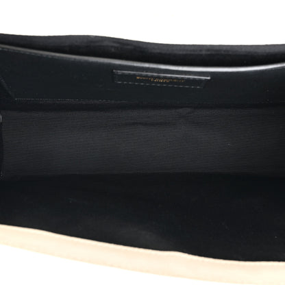 Saint Laurent Grain De Poudre Textured Mixed Matelasse Medium Triquilt Monogram Satchel Crema Soft 5 of 15