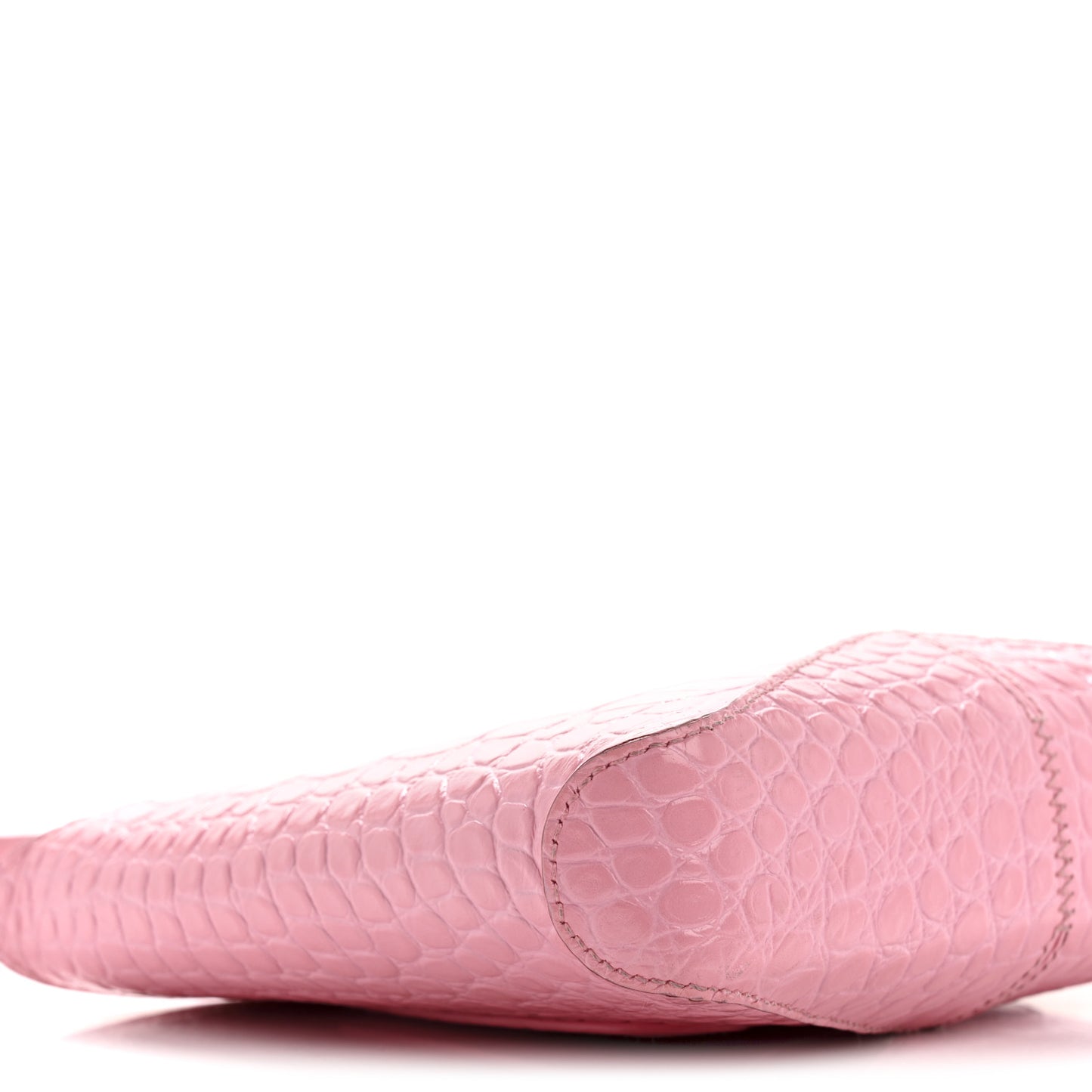 Shiny Super Supple Calfskin Crocodile Embossed Small XX Bag Sweet Pink
