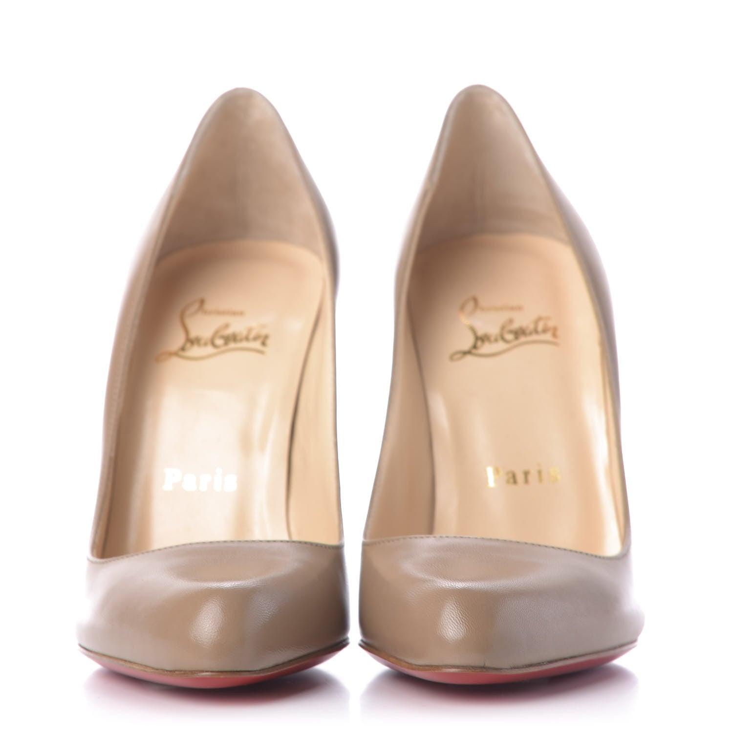 Christian Louboutin Jazz Calfskin Decollete 868 100 Pumps 35.5 Beige 2 of 8