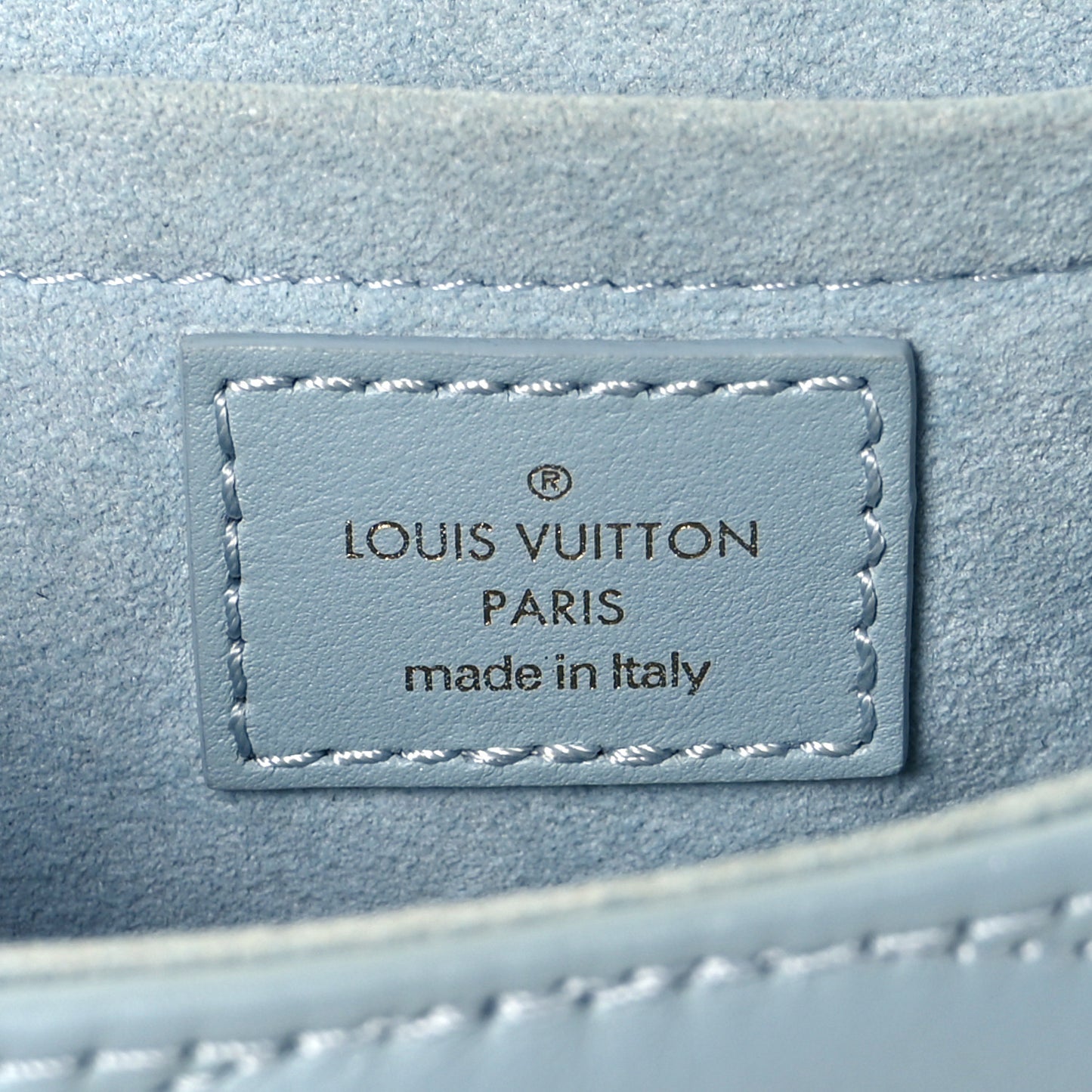 Calfskin New Wave Chain PM Porcelain Blue