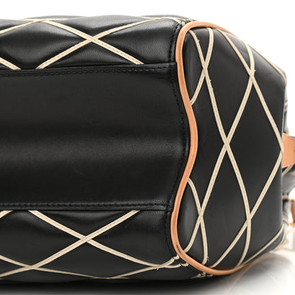 Louis Vuitton Lambskin Malletage Doc PM Black Natural 9 of 16