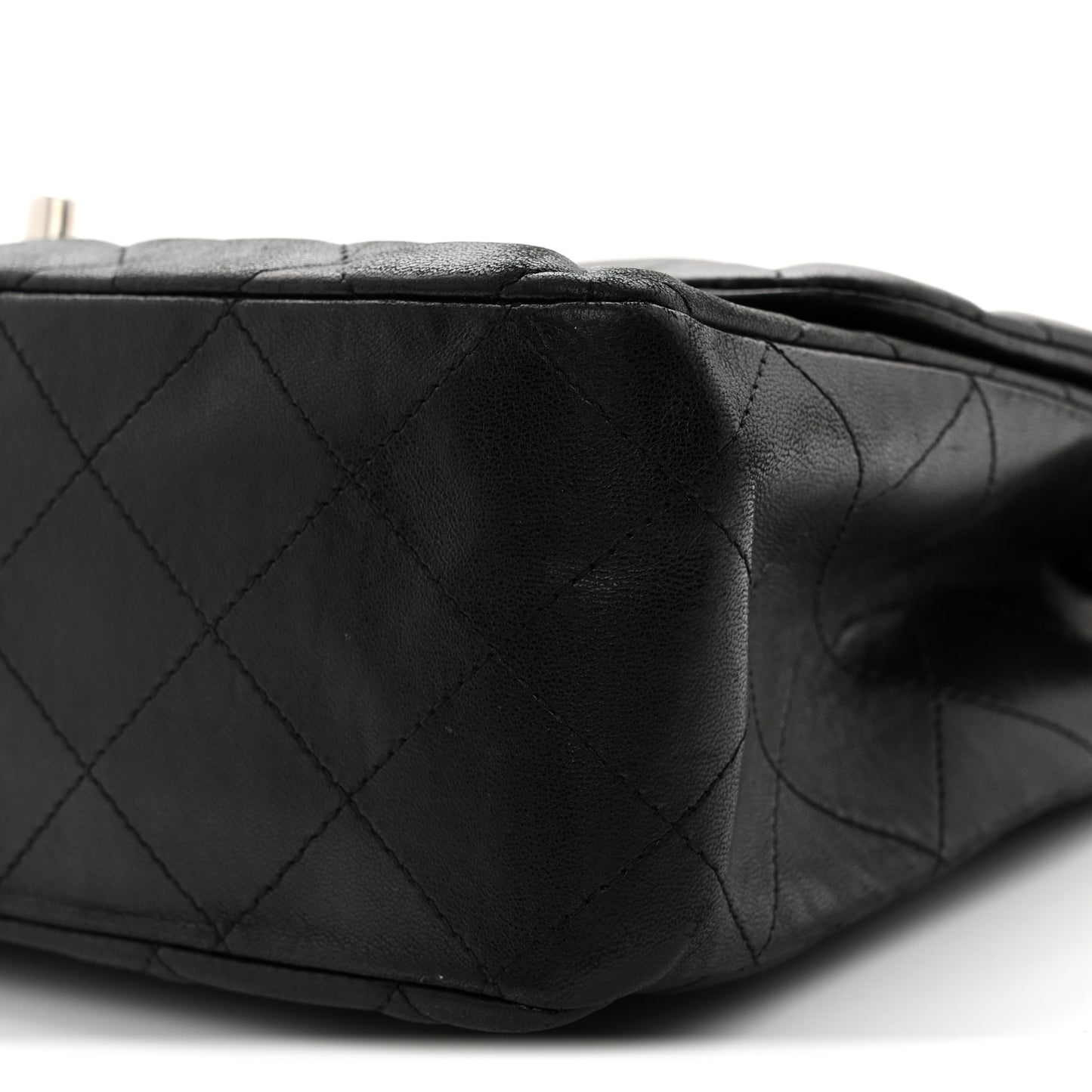 Lambskin Quilted Jumbo Single Flap Black