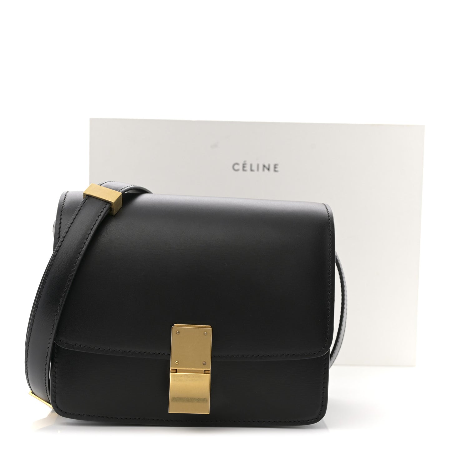 Box Calfskin Small Classic Box Flap Bag Black