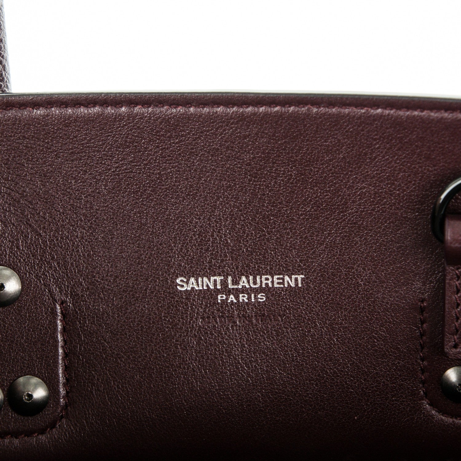 Saint Laurent Grained Calfskin Baby Sac De Jour Amaranto 6 of 6