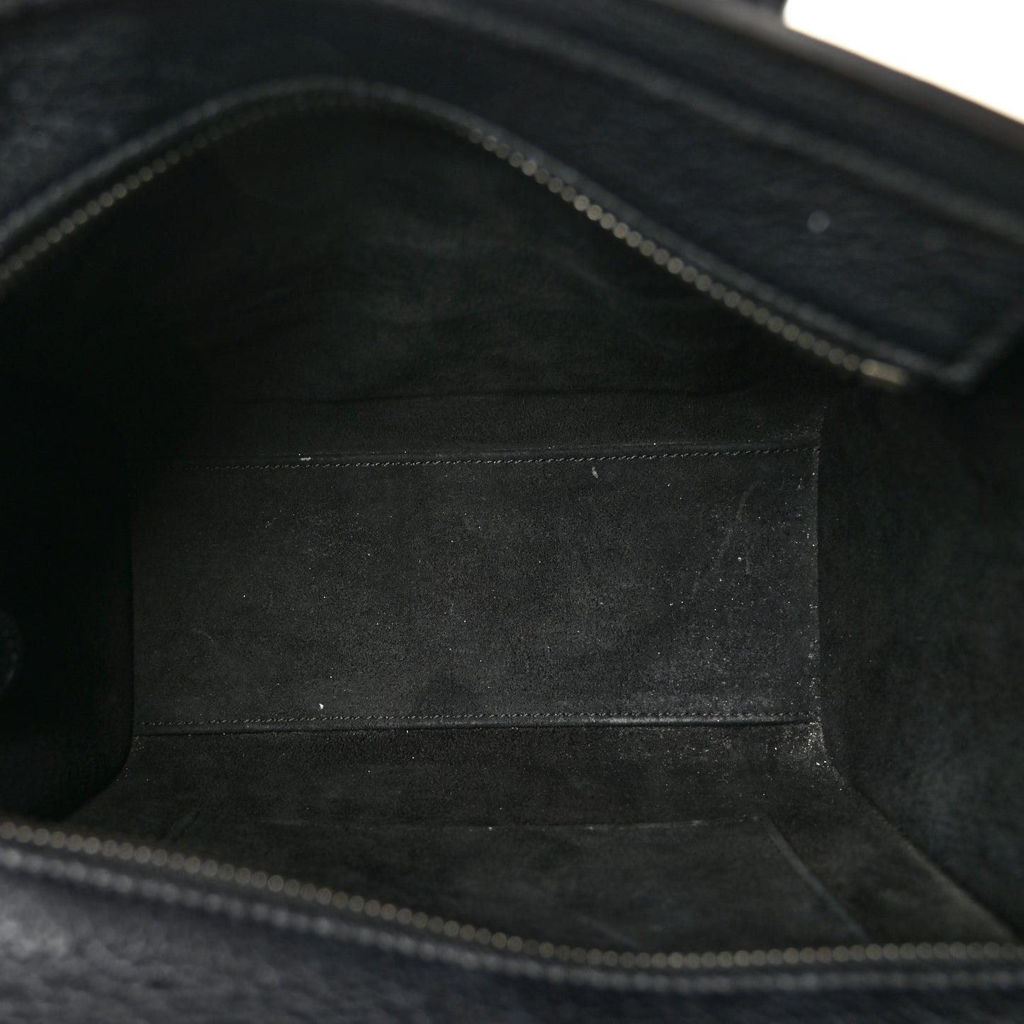 Drummed Calfskin Nano Luggage Black