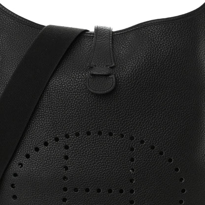 Hermes Taurillon Clemence Evelyne II TGM Black 6 of 10