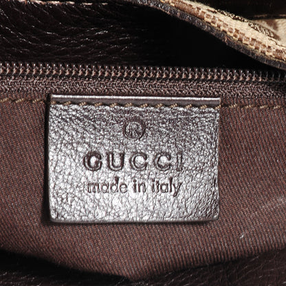 Gucci Monogram New Ladies Web Large Hobo Brown 6 of 7