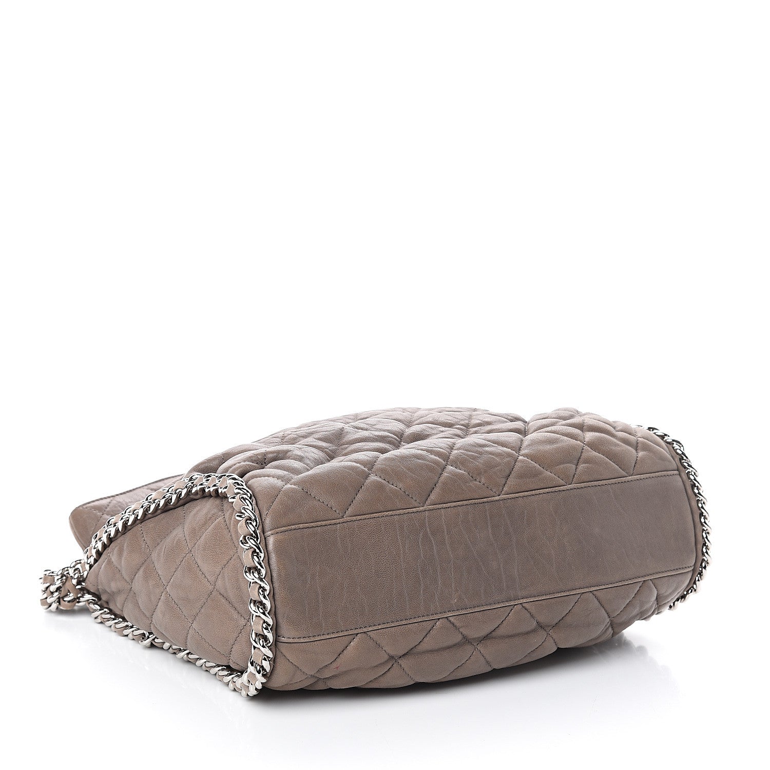 Chanel Washed Lambskin Chain Around Hobo Taupe 3 of 9