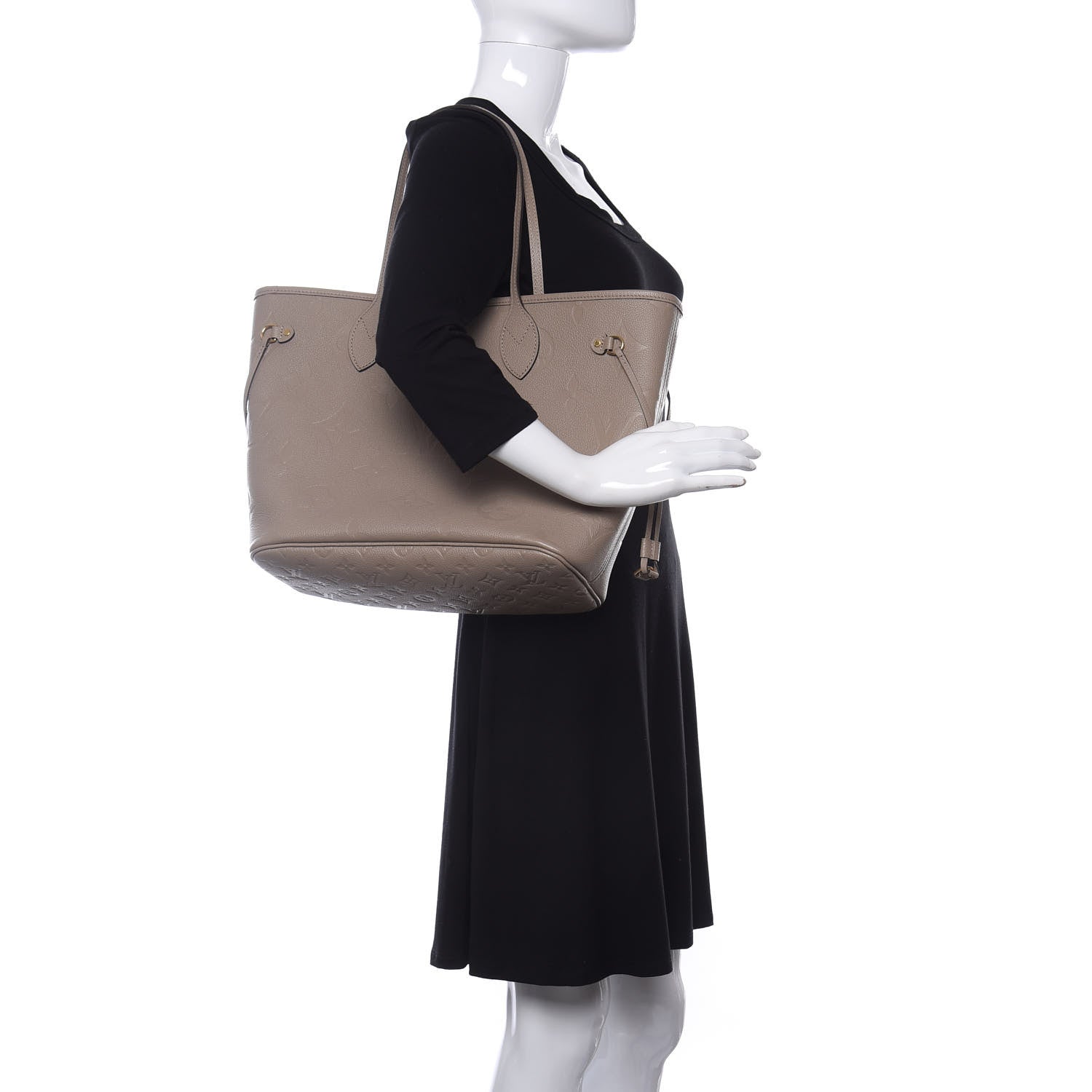 Louis Vuitton Empreinte Monogram Giant Neverfull MM Tourterelle 2 of 9