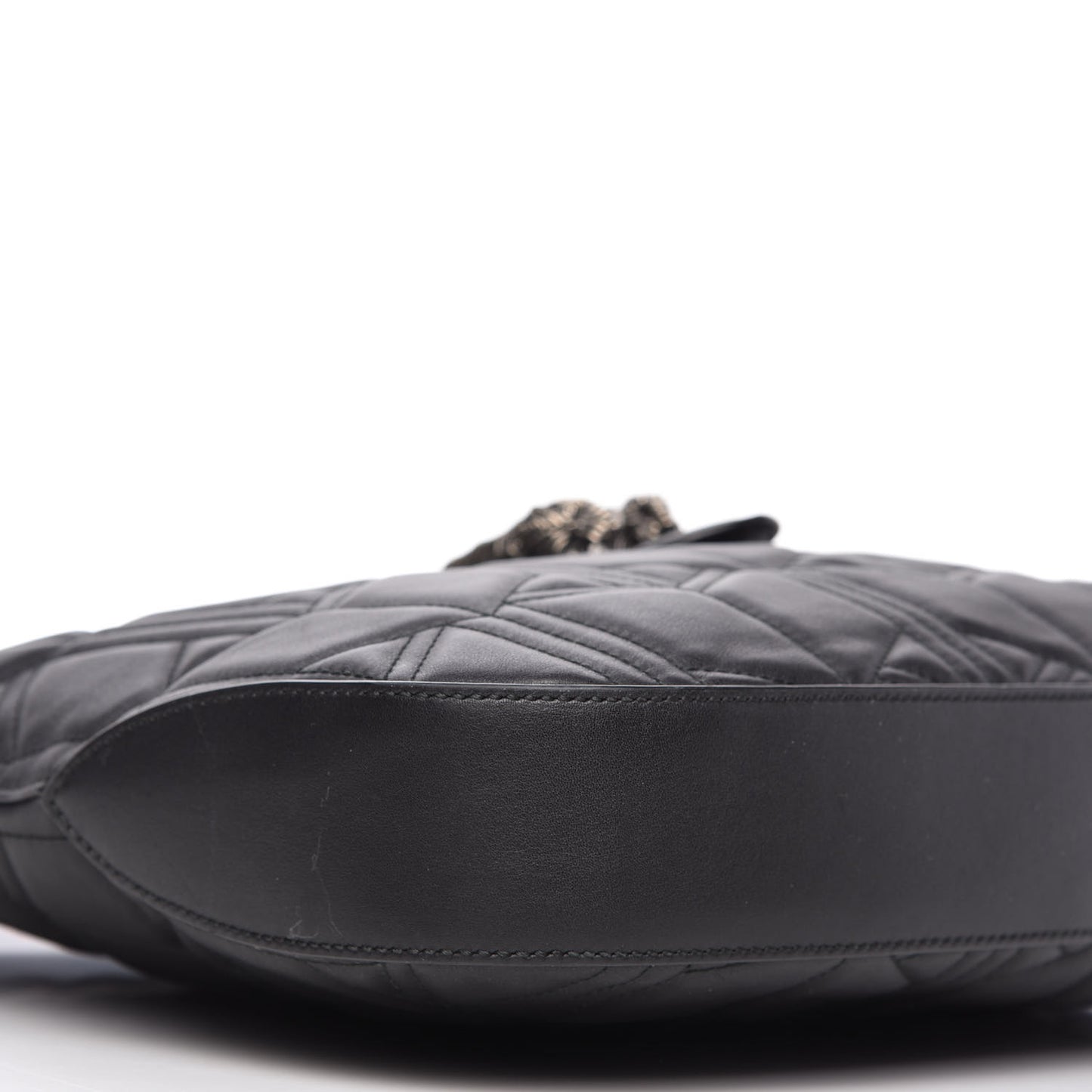 Calfskin Web Quilted Medium Dionysus Hobo Black