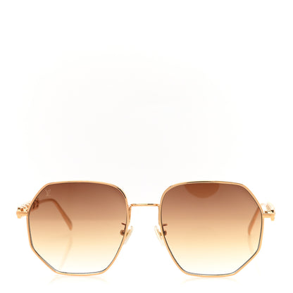 Louis Vuitton Metal My LV Chain Round Sunglasses Z1650W Gold 2 of 9