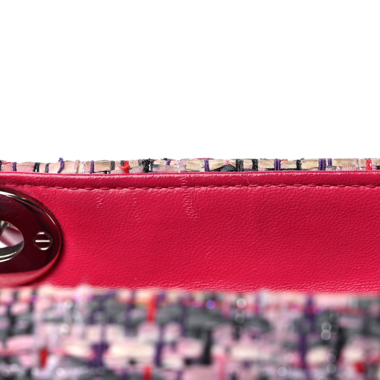 Tweed Medium Lady Dior Pink Multicolor