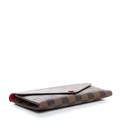 Louis Vuitton Damier Ebene Josephine Wallet Red 4 of 5