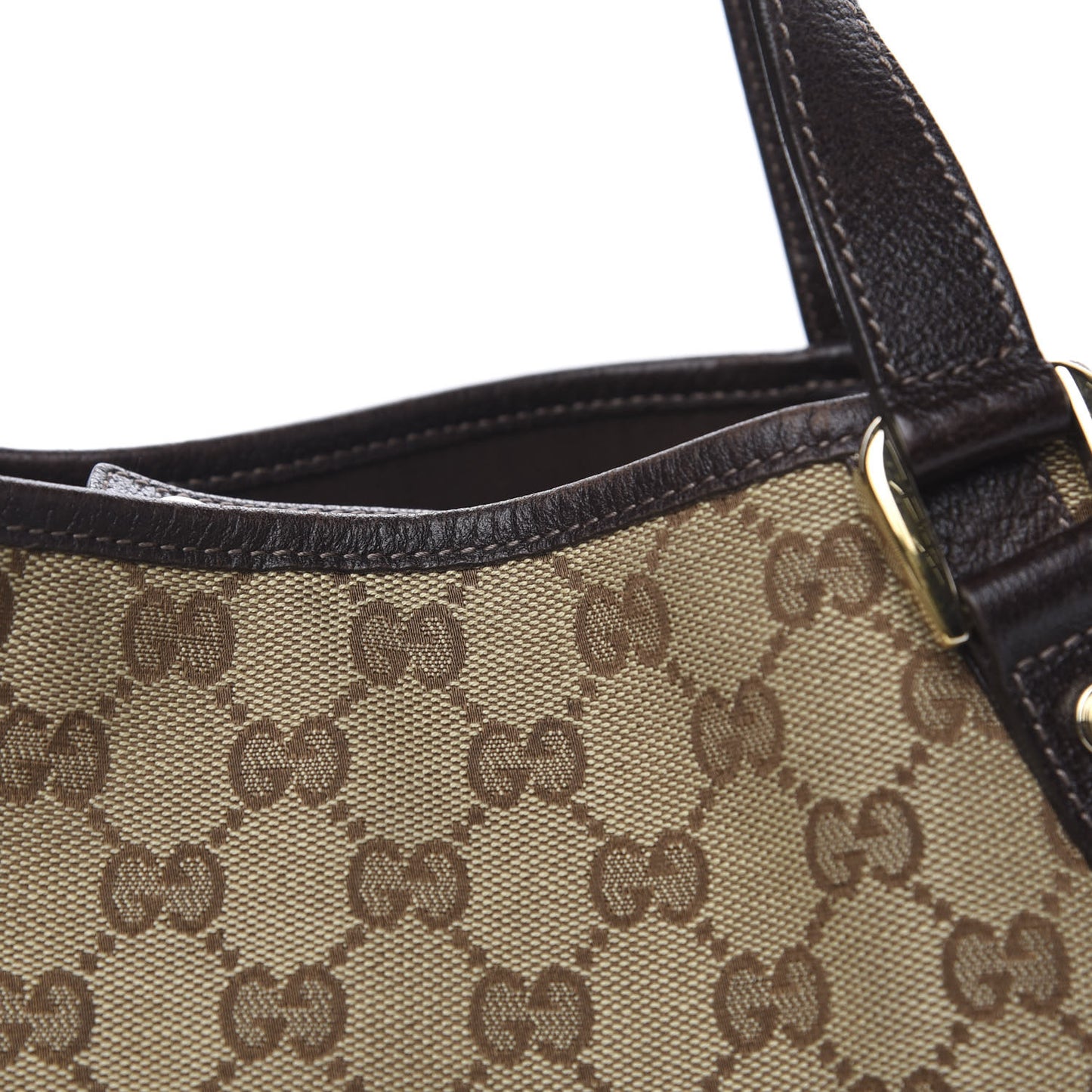 Monogram Medium Abbey Shoulder Bag Dark Brown