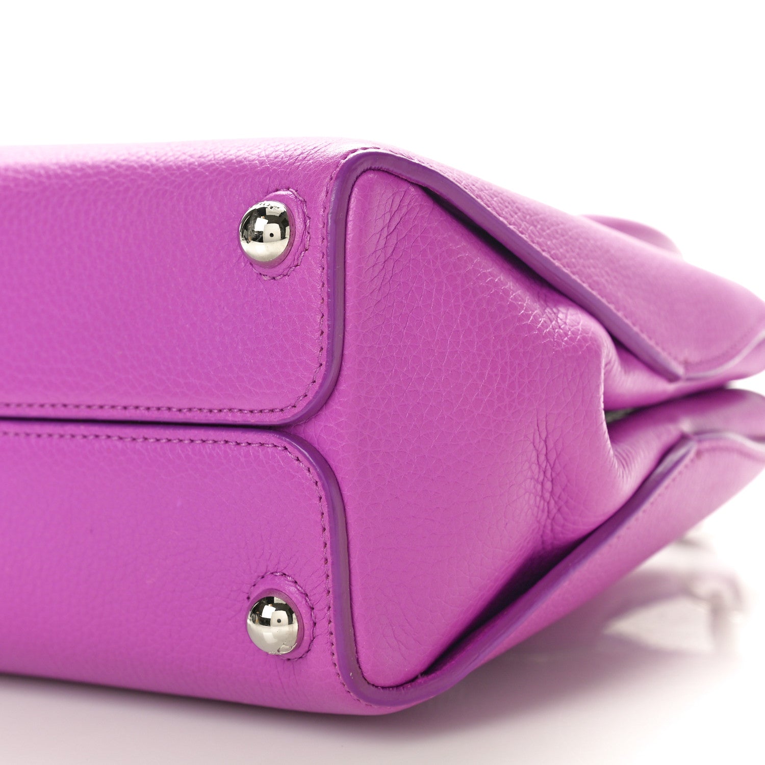 Christian Dior Grained Calfskin Small Open Bar Tote Purple 9 of 9