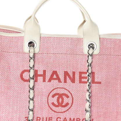 Chanel Canvas Large Deauville Tote Pink 8 of 10
