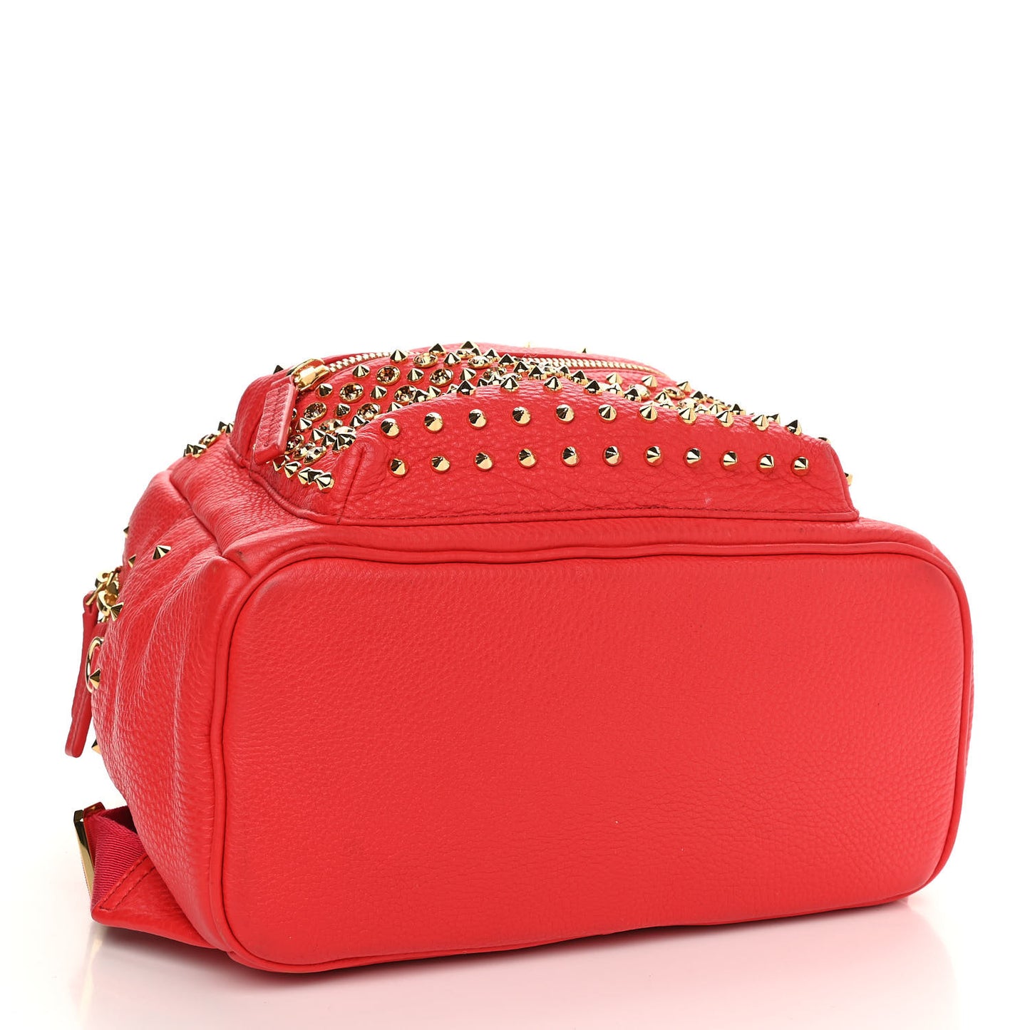 Calfskin Swarovski Small Stark Diamond Backpack Red