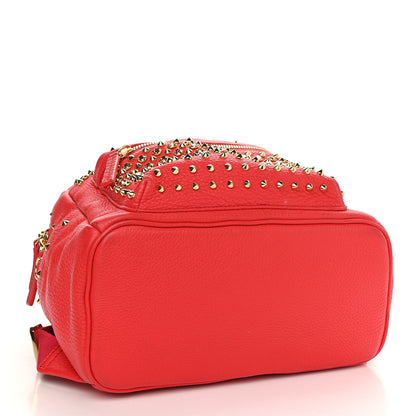 MCM Calfskin Swarovski Small Stark Diamond Backpack Red 4 of 13