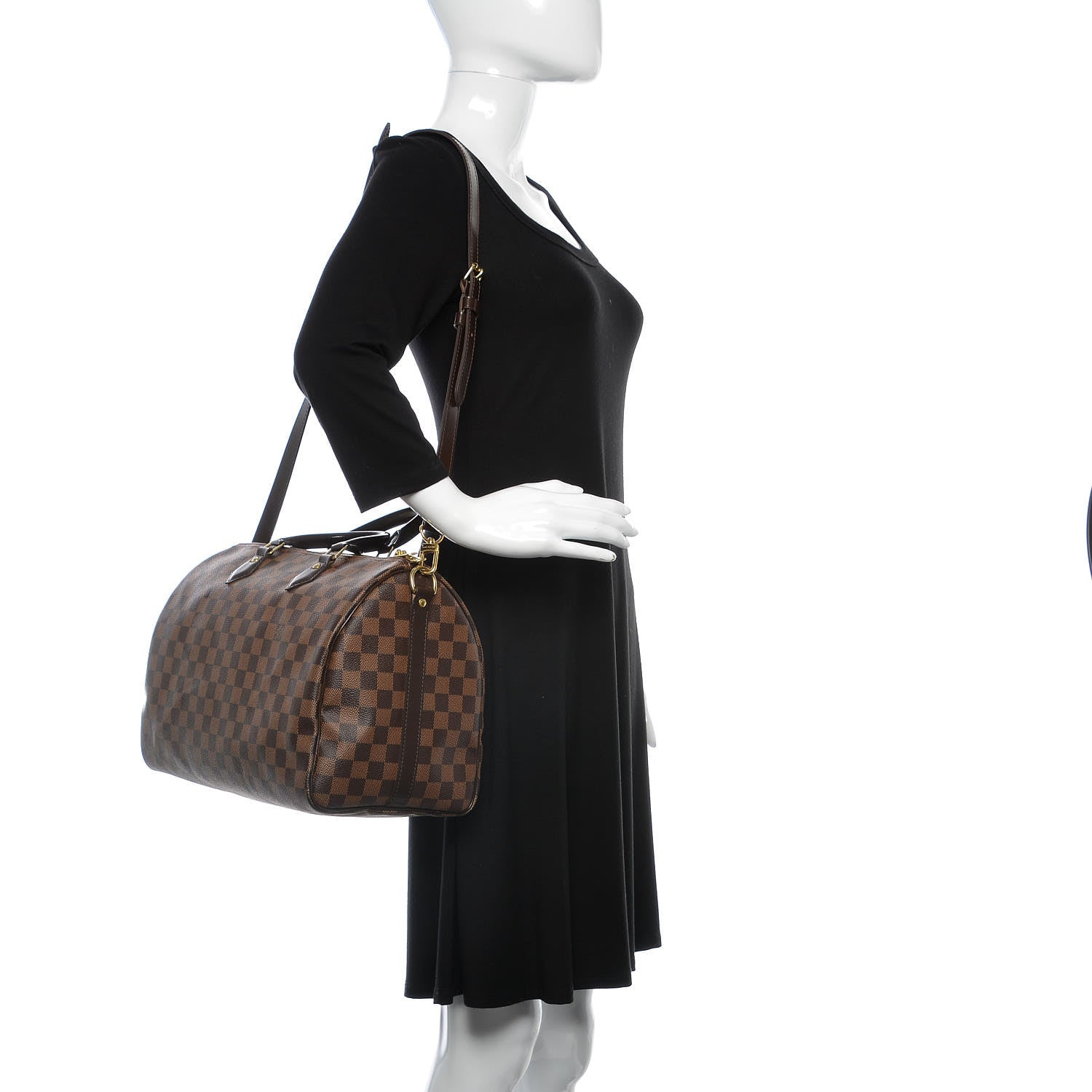 Louis Vuitton Damier Ebene Speedy Bandouliere 35 2 of 17