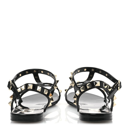 Valentino Garavani PVC Jelly Rockstud Caged Sandals 39 Black 6 of 10