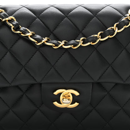 Chanel Lambskin Quilted Small Double Flap Black 8 of 10