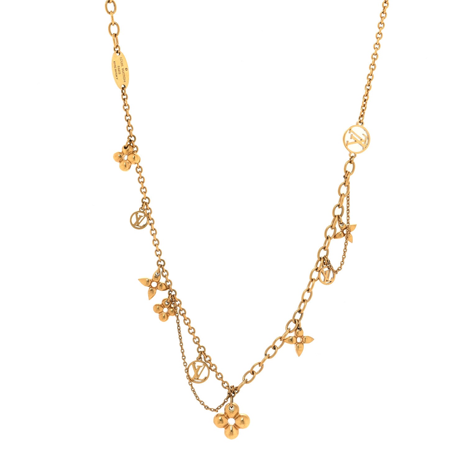 Louis Vuitton Metal Blooming Supple Necklace Gold 1 of 6