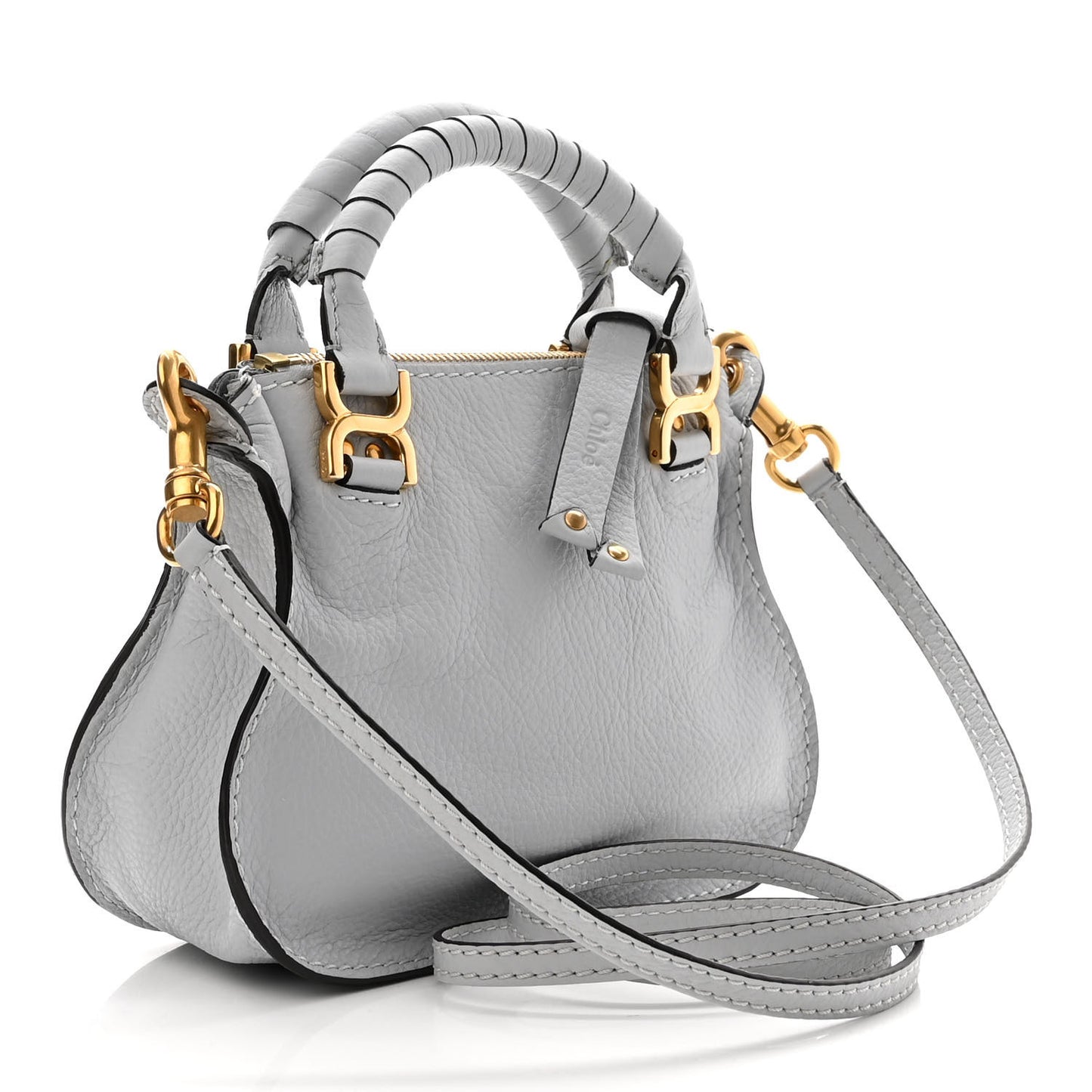 Calfskin Mini Marcie Satchel Light Cloud