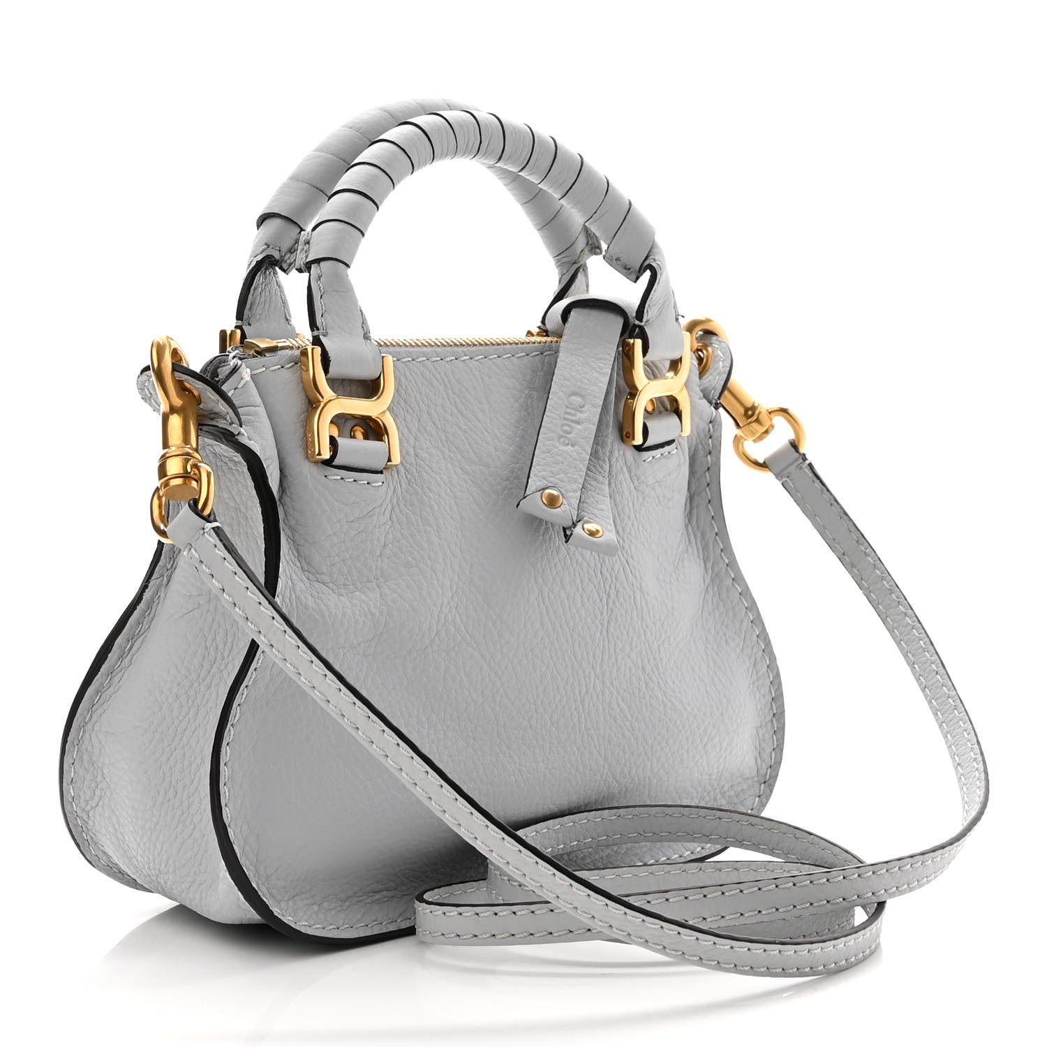 Chloe Calfskin Mini Marcie Satchel Light Cloud 3 of 10