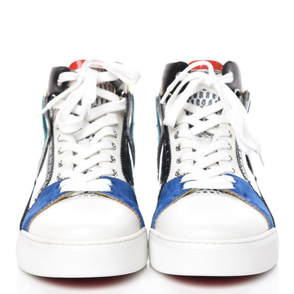 Christian Louboutin Calfskin Patent Veau Velours Spikes Mens Loubikick Flat Sneakers 41.5 Multicolor 2 of 12