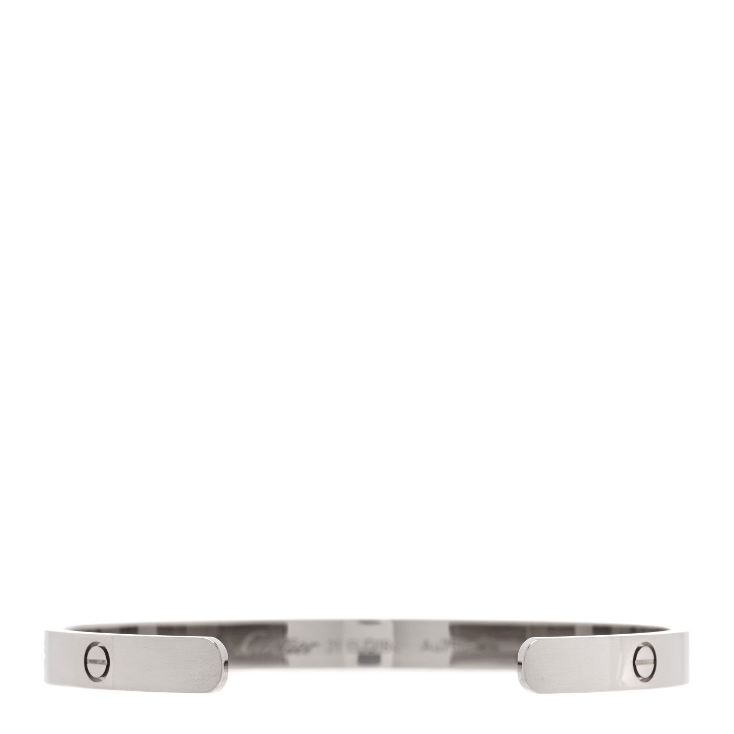 Cartier 18K White Gold LOVE Cuff Bracelet 21 2 of 4