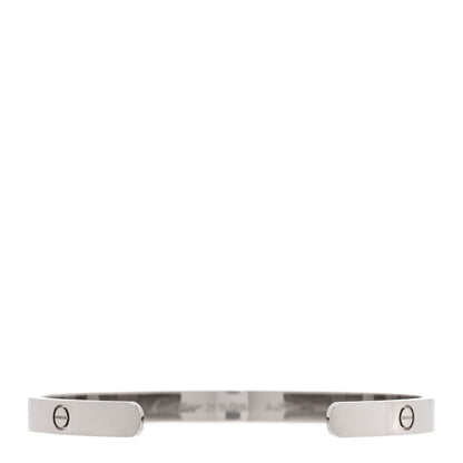 Cartier 18K White Gold LOVE Cuff Bracelet 21 2 of 4