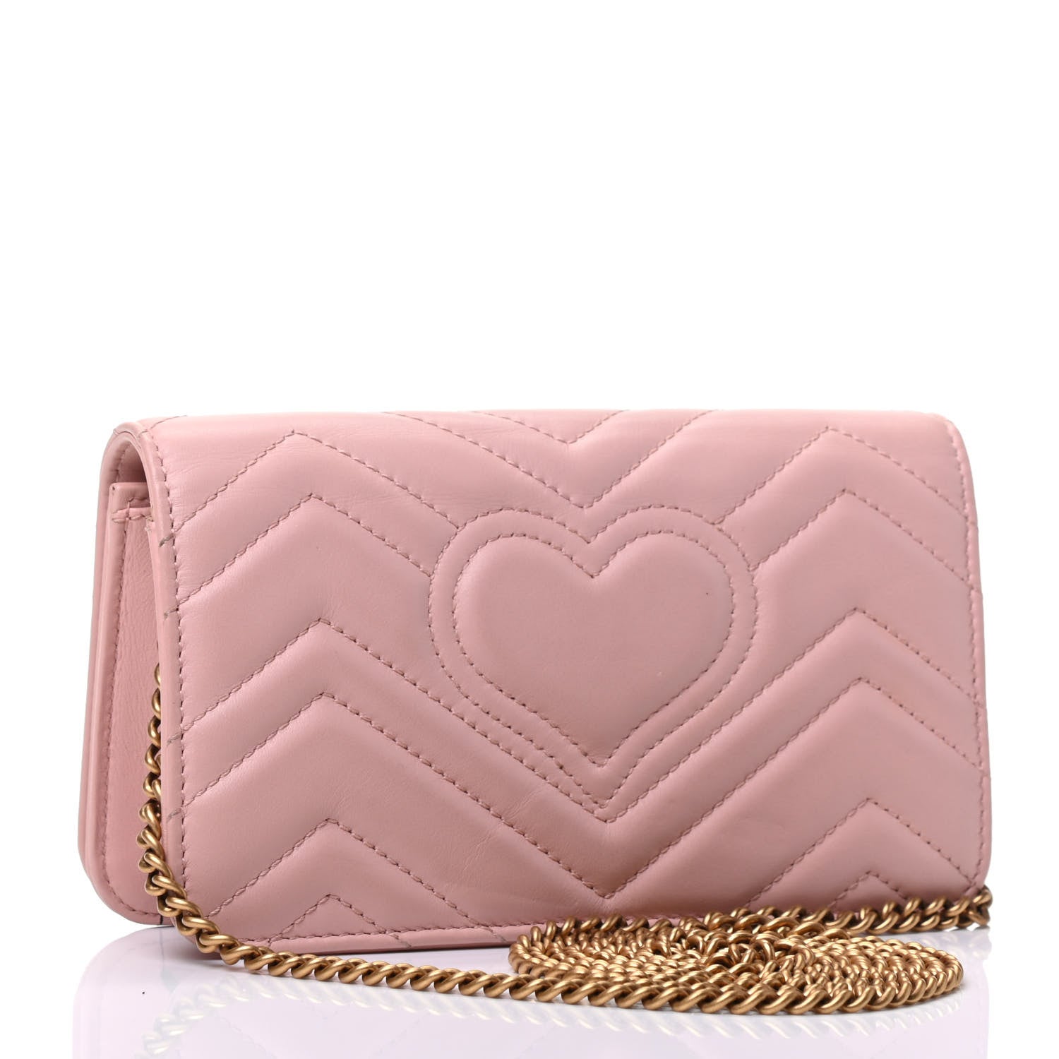 Gucci Calfskin Matelasse GG Marmont Mini Bag Perfect Pink 2 of 4