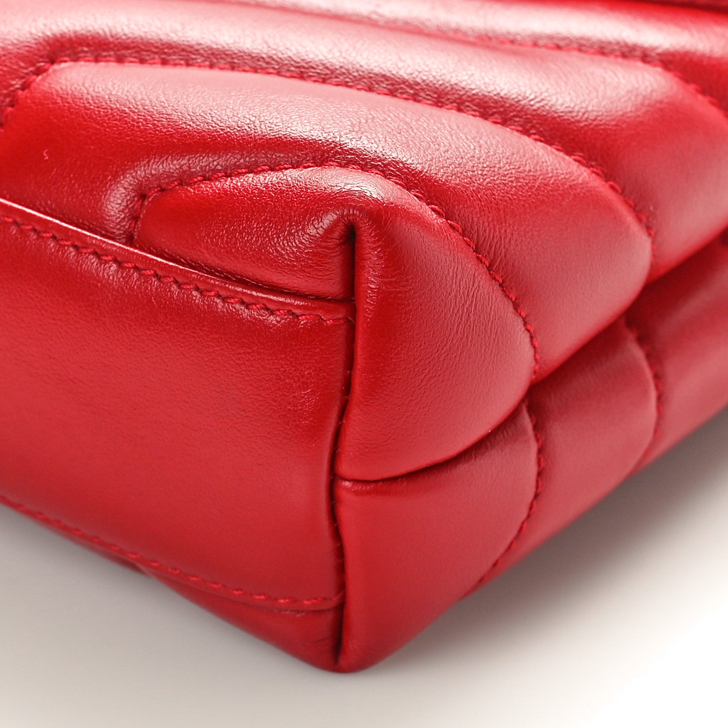 Saint Laurent Calfskin Y Quilted Monogram Toy Loulou Crossbody Bag Rouge Eros 10 of 10