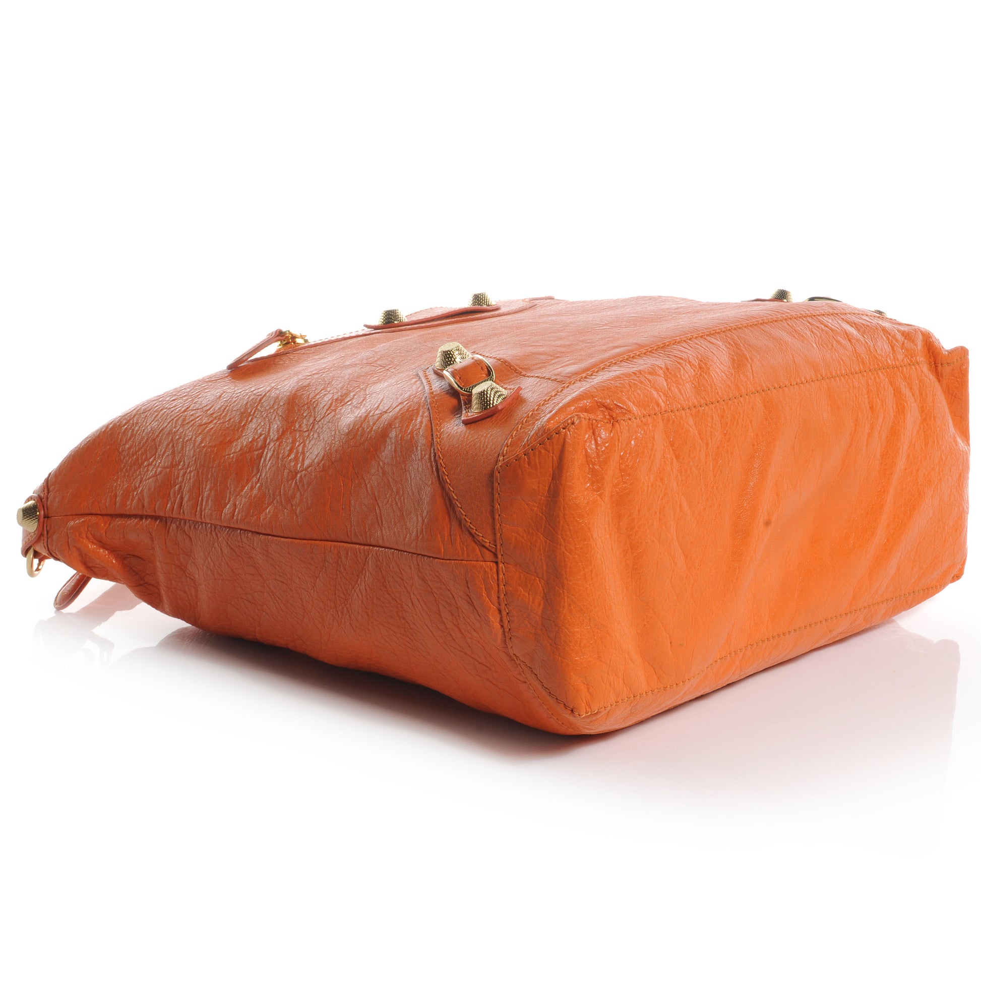 Balenciaga Agneau Giant 12 Gold Hardware Day Hobo Tangerine 4 of 8