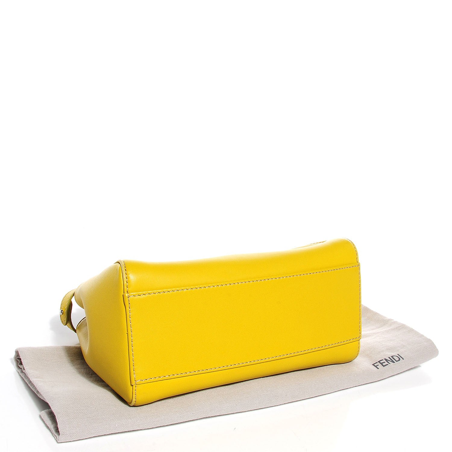 Fendi Nappa Mini Peekaboo Iconic Satchel Lime 4 of 11