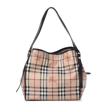 Burberry Haymarket Check Small Canterbury Tote Chocolate 1 of 17