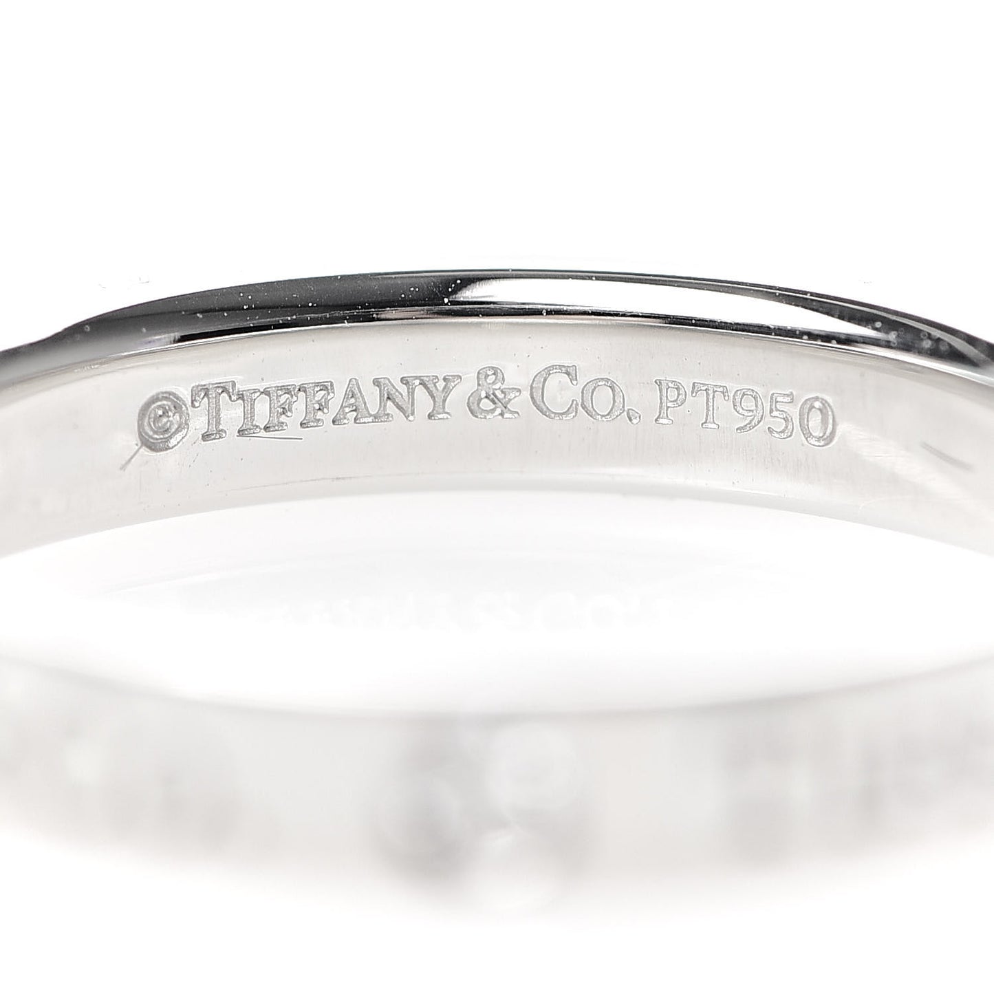 Platinum Diamond Logo Band Ring 50 5.5