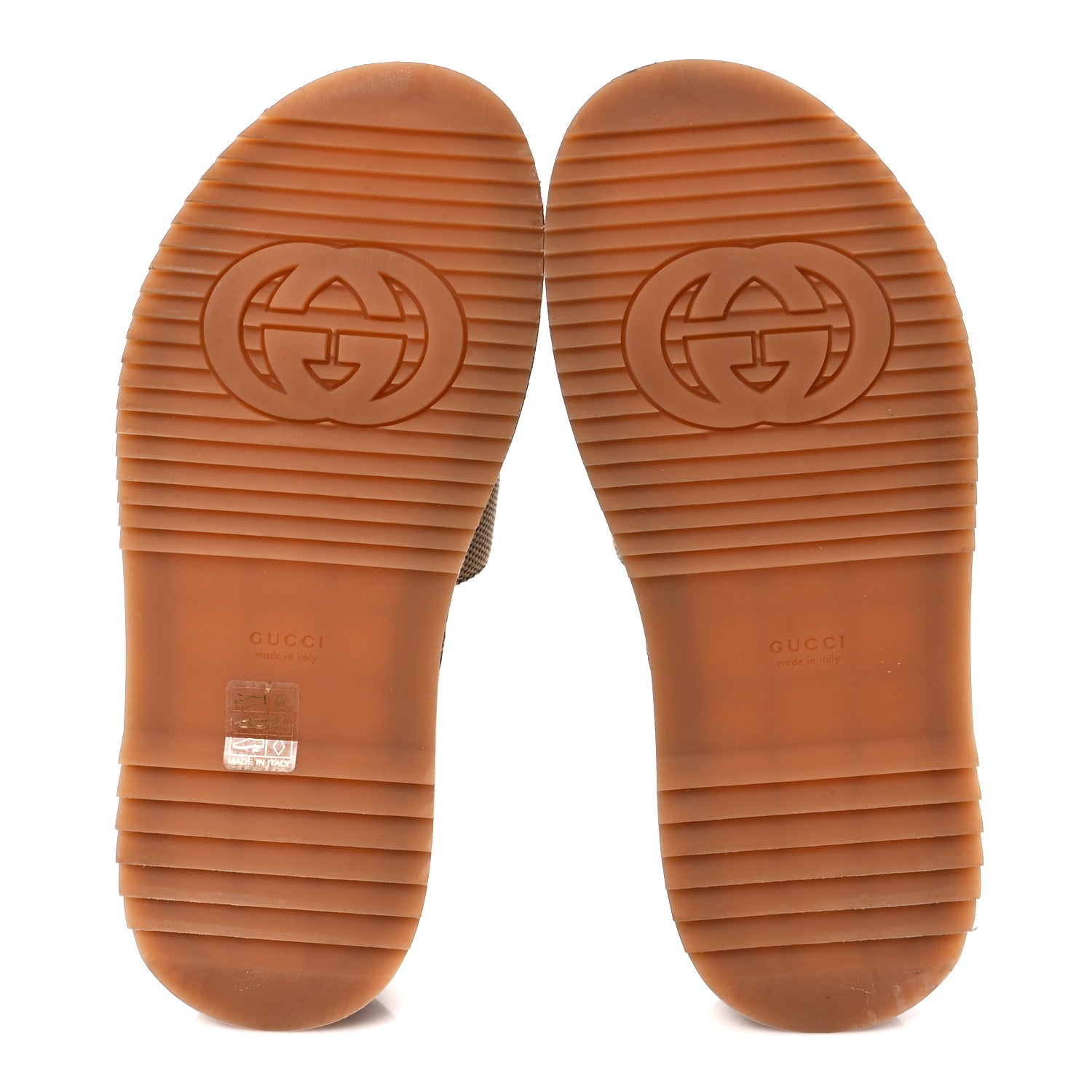 Gucci Monogram Maxi GG Angelina Platform 55mm Slide Sandals 38.5 Camel Ebony 5 of 11