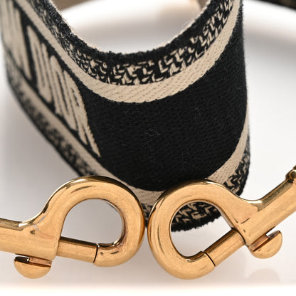 Christian Dior Canvas Embroidered Shoulder Strap Black 3 of 6
