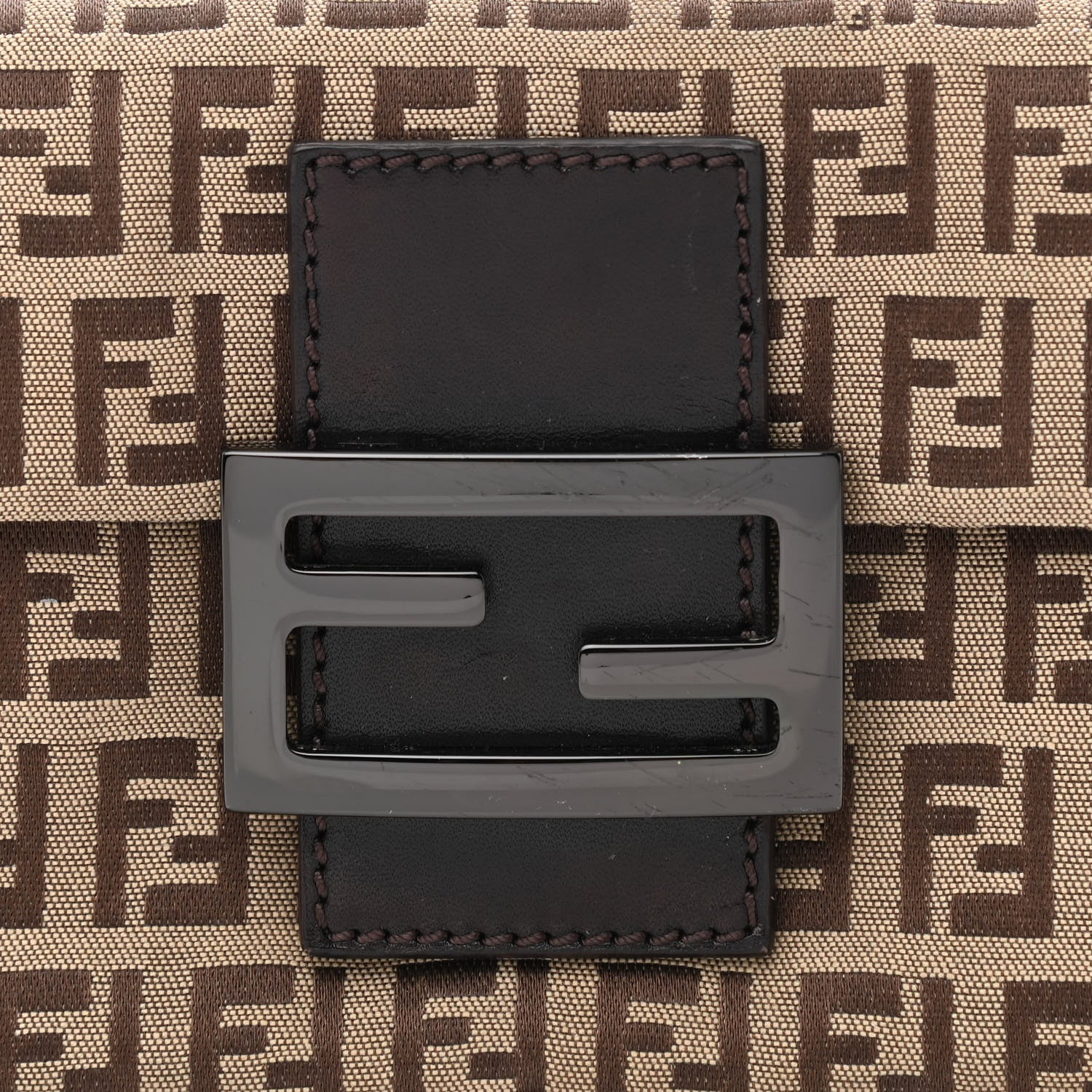 Fendi Zucchino Mini Baguette Tobacco 7 of 9