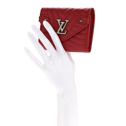 Louis Vuitton Calfskin New Wave Compact Wallet Rouge 2 of 10